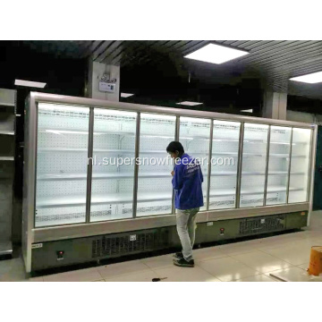 Verticaal display 4 glazen deurkastje koelkast